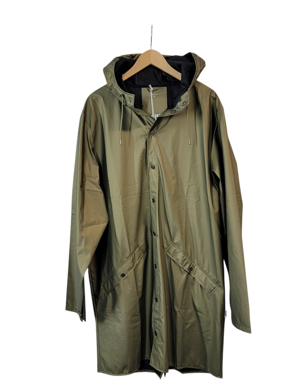 Rains Olive Green Raincoat for Men - XL